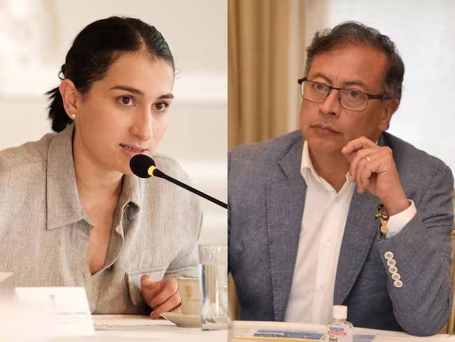 Gustavo Petro y Laura Sarabia, quien ha ocupado varios cargos en esta administración. FOTOS: PRESIDENCIA.