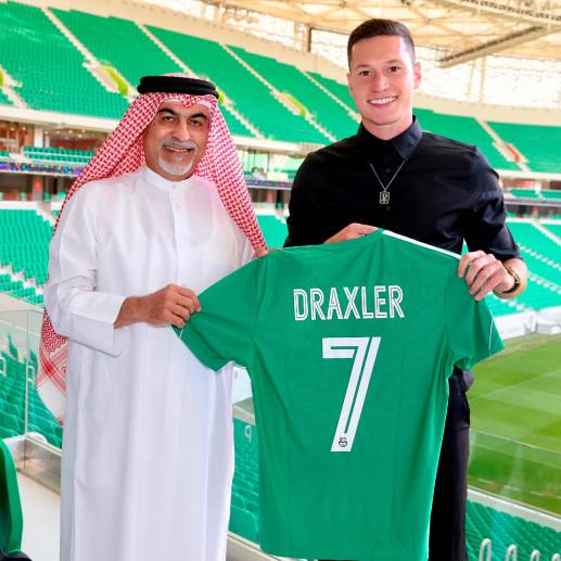 Julian Draxler es el tercer jugador del PSG transferido a la Liga de Qatar tras Diallo y Verratti al Al-Arabi. FOTO X @ALAHLI_FC