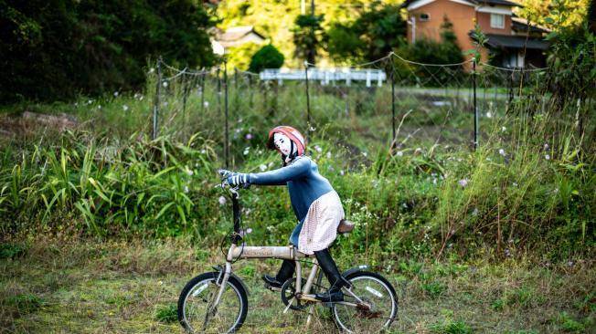 Marionetas de tamaño real en el pueblo Ichinono, donde solo ha nacido un niño en la última década. La mayoría de habitantes tienen más de 65 años. FOTO: AFP
