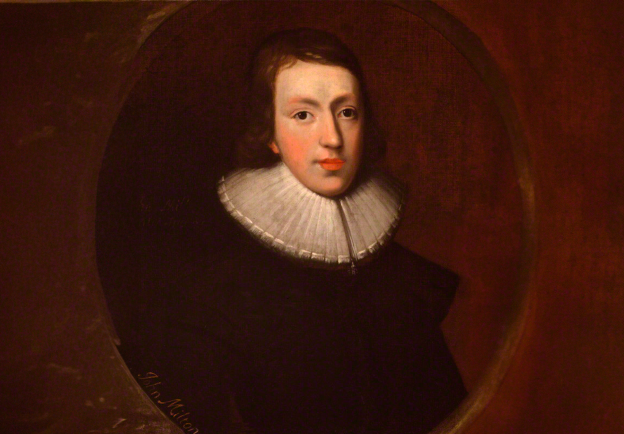 John Milton. Retrato de autor desconocido, hecho n 1629. Pertenece a la National Portrait Gallery, de Londres.