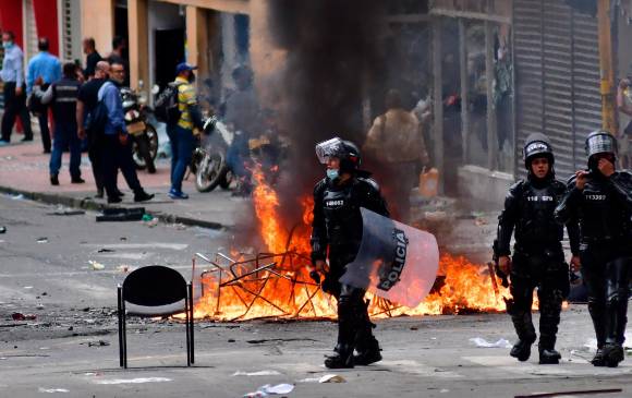 Imágenes que dejó la jornada de protestas en la ciudad de Cali, en el marco del Paro Nacional convocado en contra de la Reforma Tributaria. FOTO Colprensa-El País
