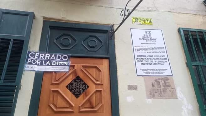 Dian anunció cierre de La Puerta Falsa por incumplimientos en la facturación electrónica. FOTO: Cortesía Dian.