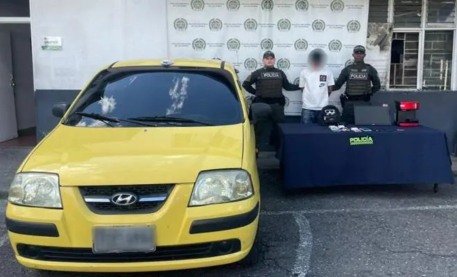 Los bienes encontrados en el taxi están avaluados en $7.000.000. FOTO: POLICÍA
