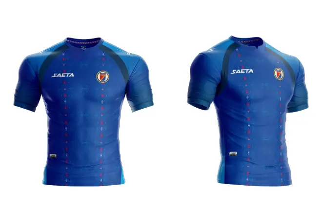 Camiseta oficial de la Selección Haití para el Mundial 2026. Foto: Portal web Saeta Sport