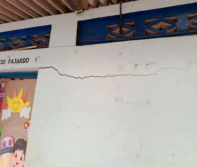 En la temporada invernal muchas escuelas y colegios resultaron afectadas en sus infraestructuras. FOTO: CORTESÍA GOBERNACIÓN