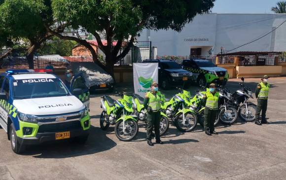 Estos son algunos de los vehículos con los que se busca hacer patrullajes más eficientes en el Magdalena Medio. FOTO: CORTESÍA GOBERNACIÓN.