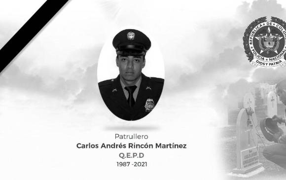 Carlos Andrés Rincón hizo parte de la Policía durante 9 años. FOTO TWITTER POLICÍA