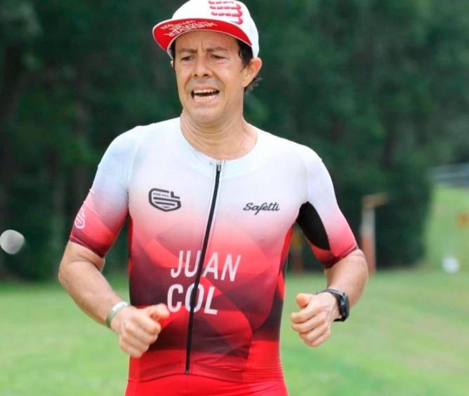 Juan Eugenio Valencia se prepara para el Penta Ironman de Brasil 2026, una prueba de alto nivel para el antioqueño. FOTO CORTESÍA