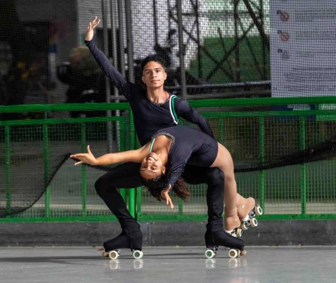Isabela Amaya y Jacobo Vieira son dos juveniles antioqueños de gran proyección internacional y estarán con Colombia en los World Skate Games en Paraguay. FOTO Andrés Camilo Suárez