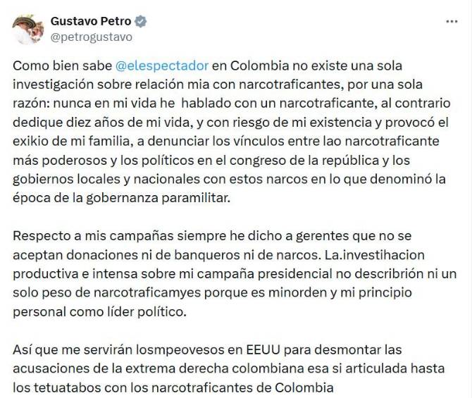 “Que cuenten al mundo si son ciertos los presuntos nexos”: reacciones al informe del NYT sobre investigación a Petro