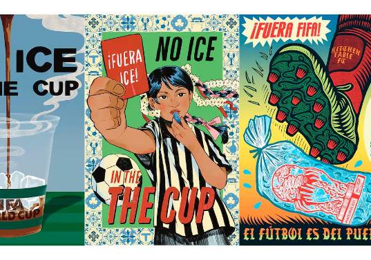 Estos son algunos de los carteles diseñados por los artistas de EE.UU. FOTO: Hana Natsuhara, Shaina Lu y Kill Joy
