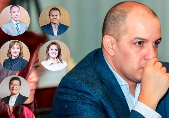 En la foto, los miembros de junta que apoyaron la llegada de Jorge Carrillo a la presidencia de ISA. De izquierda a derecha: Ricardo Roa y David Riaño (arriba); Fabiola Leal y Lucía Díaz (medio); y Luis Ferney Moreno (abajo). FOTO EL COLOMBIANO Y CORTESÍA