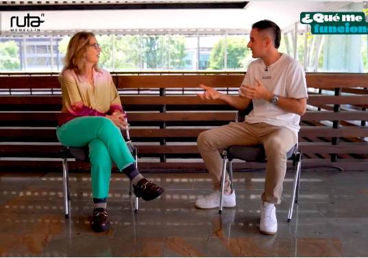 Santiago Montoya, cofundador de AUCO, en entrevista con la directora de EL COLOMBIANO, Luz María Sierra. FOTO<b><span class="mln_uppercase_mln"> EL COLOMBIANO</span></b>