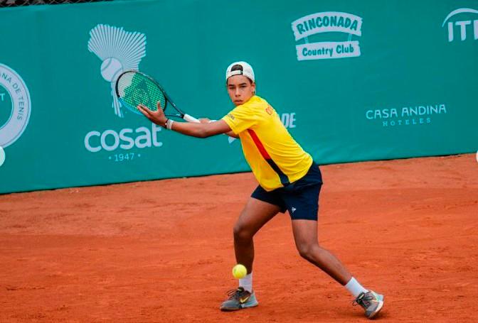Juan Miguel Bolívar tenista antioqueño que estará con la Selección Colombia en los Juegos Panamericanos de la Juventud. FOTO CORTESÍA 