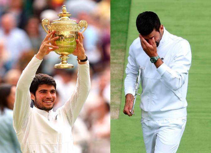 Carlos Alcaraz es el ganador más joven del torneo en los últimos 20 años. Novak Djokovik ha ganado 23 Grand Slam. FOTO @wimbledon
