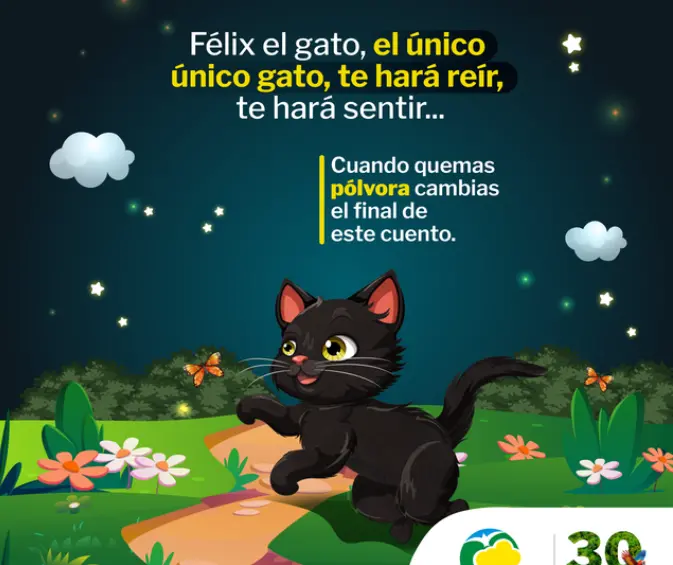 Loa gatos, perros y animales silvestres sufren traumas, estrés y desorientación a raíz de estos artefactos explosivos. FOTO: Cortesía Corantioquia