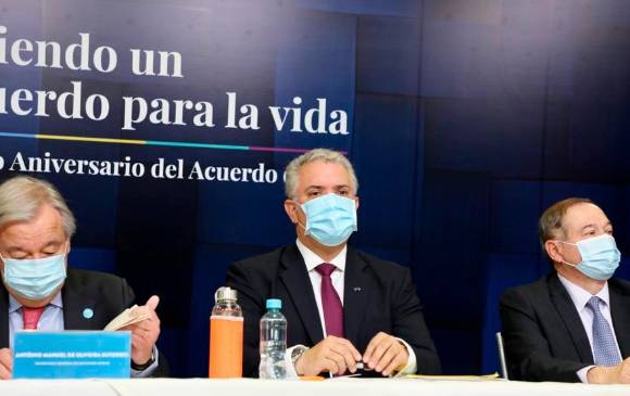 El presidente de la República, Iván Duque, y el presidente de la JEP, Eduardo Cifuentes, han tenido algunas discusiones por la forma de funcionamiento de la Jurisdicción. FOTO colprensa