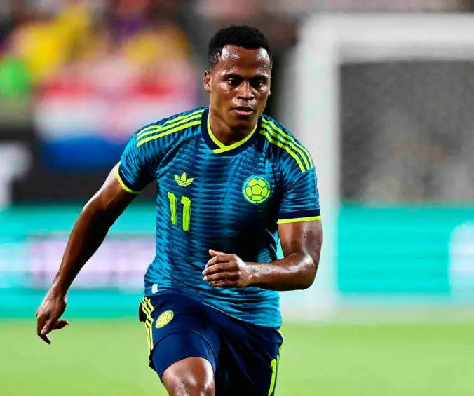 Con sus dos goles ante Jordania, Jhon Aria a justa seis tantos con la Selección, los tantos fueron en el último partido amistoso de la Tricolor antes del Mundial de Norteamérica. FOTO GETTY 