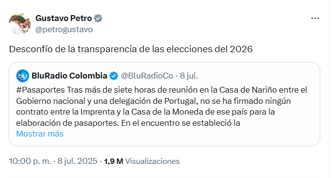 Registraduría adjudicó a Unión Temporal integrada por Thomas Greg contrato de $2,1 billones para logística de elecciones