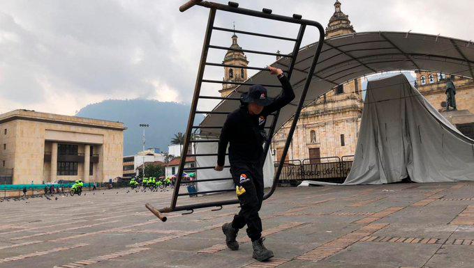 Durante el acto de transmisión del mando están previstos diversos actos culturales en cinco plazas de Bogotá, además de la Plaza de Bolívar. FOTO PRESIDENCIA