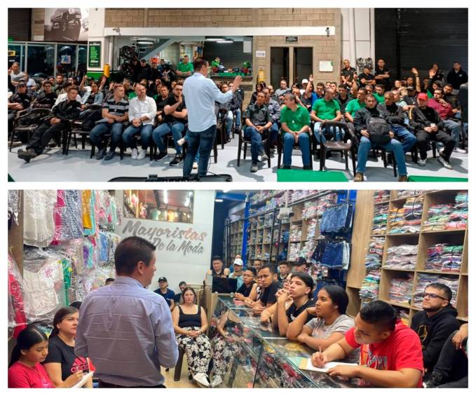 Los Marianos centraron parte de su campaña en el sector empresarial y comercial, donde cuentan con acogida y respaldo. FOTOS Cortesía