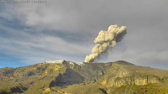 El volcán Nevado del Ruiz en Manizales. FOTO: Servicio Geológico Colombiano 