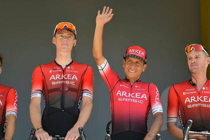 Nairo Quintana busca su cuarto podio en el Tour luego de ser dos veces segundo y otra tercero. FOTO TWITTER ARKEA