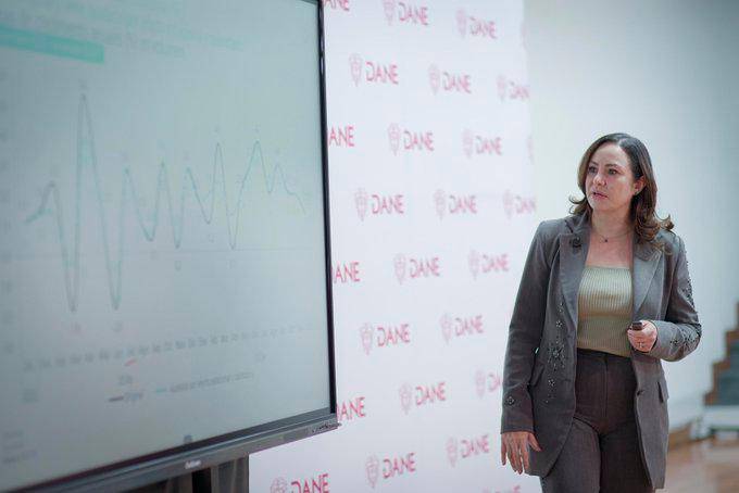 Piedad Urdinola, directora del Dane, presentó los datos del PIB de Colombia en 2025. FOTO tomada de X
