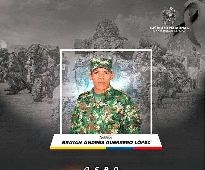 Murió uno de los militares que habría resultado gravemente herido tras ataque en El Catatumbo por parte del ELN. Foto: Instagram Ejército Nacional. 