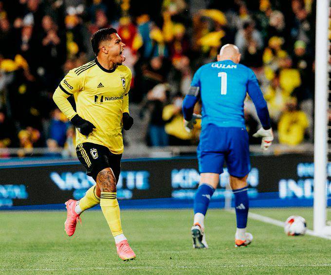 Juan Camilo “El Cucho” Hernández ha convertido 18 tantos y 7 asistencias en 28 presencias en MLS. FOTO X @THECREW