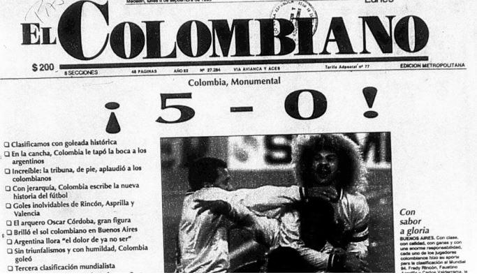 La portada de EL COLOMBIANO al día siguiente.