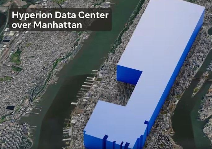 Concepto del centro de datos Hyperion de Meta. FOTO cortesía