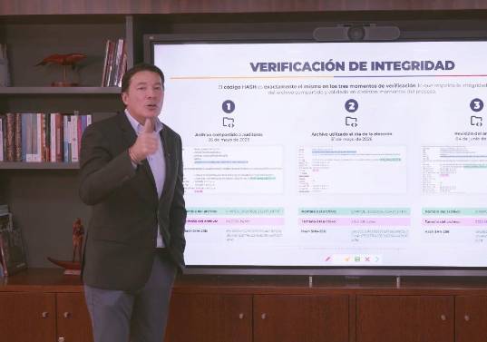 La Registraduría Nacional reveló que no hubo alteración en los softwares y el censo electoral para las elecciones presidenciales del 31 de mayo de 2026. FOTO: Registraduría