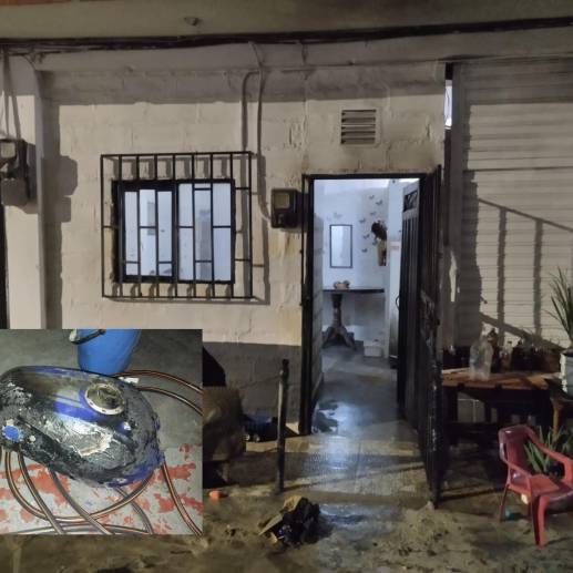 Vivienda en la vereda Los Gómez donde se presentó la emergencia. FOTO: Cortesía.