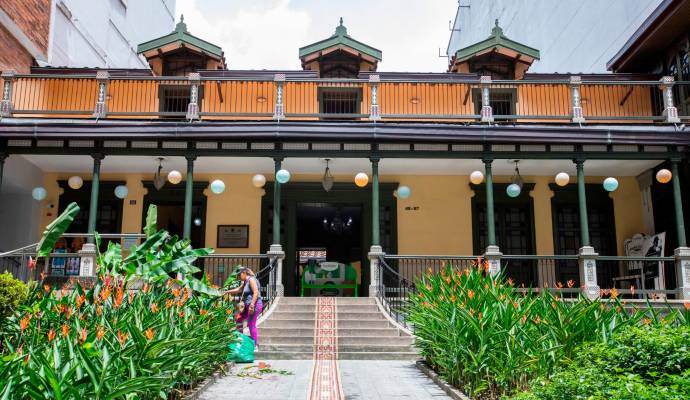 La Casa Barrientos. Una de las casas mejor conservadas y preservada para la ciudadanía, es La Casa Barrientos ubicada en el Centro y a cargo de Comfenalco. Foto: Esneyder Gutiérrez Cardona 