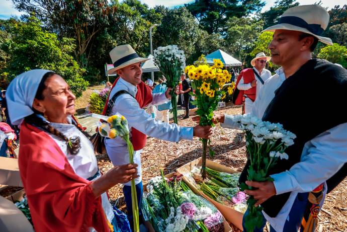 Este espacio se realiza gracias a la alianza entre Asocolflores, la Corporación de Silleteros de Santa Elena y Comfama, quienes trabajan para proteger y promover esta manifestación cultural. Foto: Manuel Saldarriaga Quintero