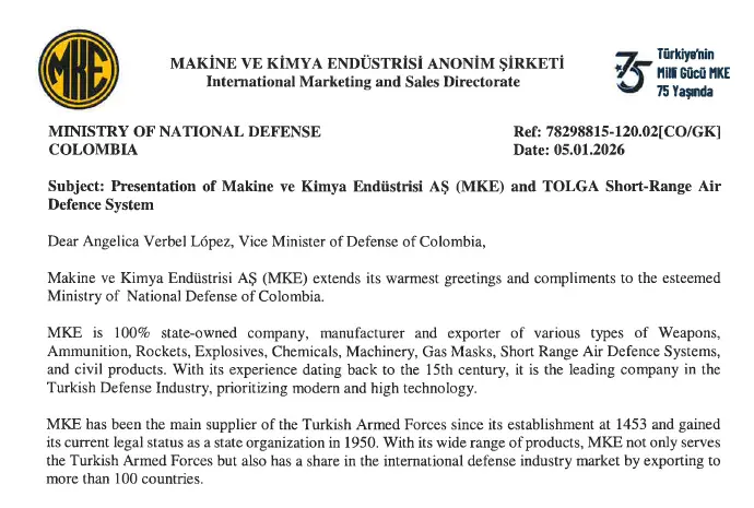 Carta de directivos de MKE a la viceministra Angélica Verbel.