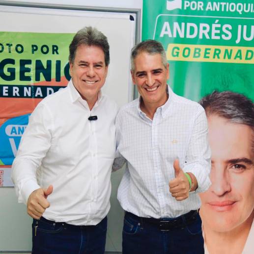 Andrés Julián Rendón y Eugenio Prieto se midieron a través de dos encuestas para sacar un solo candidato. FOTO: Cortesía