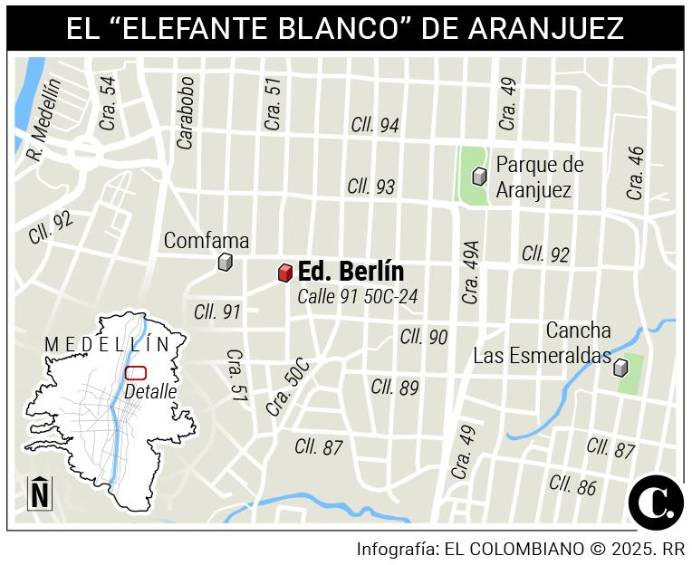 La historia del edificio de 30 pisos que lleva 15 años años sin terminarse en Aranjuez, en Medellín