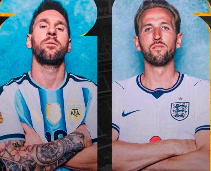 Lionel Messi y Harry Kane los goleadores de Argentina e Inglaterra se citan en Atlanta para disputar la semifinal del Mundial de Norteamérica. FOTO PANTALLAZO 