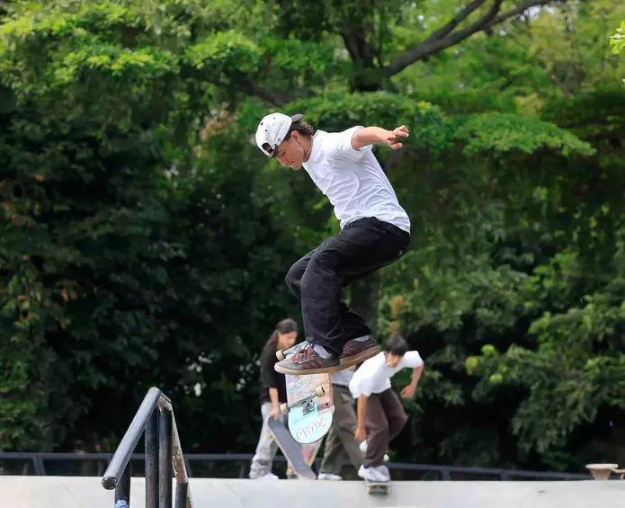 Juan Esteban Garcés es uno de los nuevos talentos del skate antioqueño. En Sao Paulo espera tener una buena figuración en el Campeonato Mundial de este deporte. FOTO CAMILO SUÁREZ 