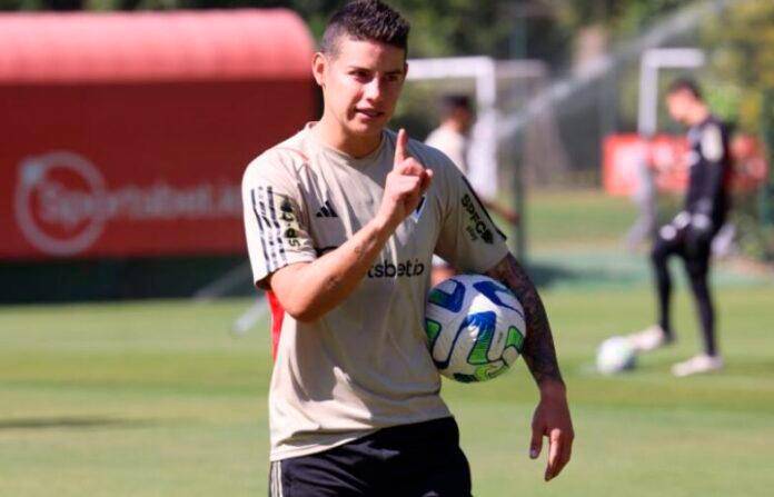 James Rodríguez está definiendo su futuro inmediato tras decidir no continuar con Sao Paulo. FOTO: Tomada de X (antes Twitter) @SaoPauloFC