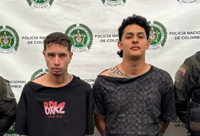 Los dos hombres investigados por la justicia. FOTO: Cortesía Fiscalía General de la Nación.