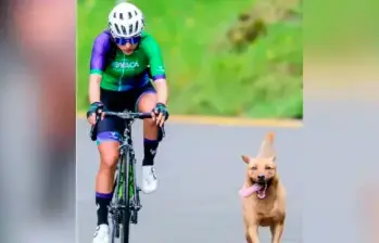 ‘Mono’, el peludito que acompañó la Vuelta Colombia Femenina y que “llegó de 13”
