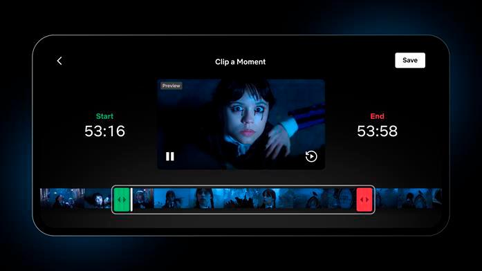 Así luce la herramienta en la aplicación de Netflix. FOTO Cortesía Netflix