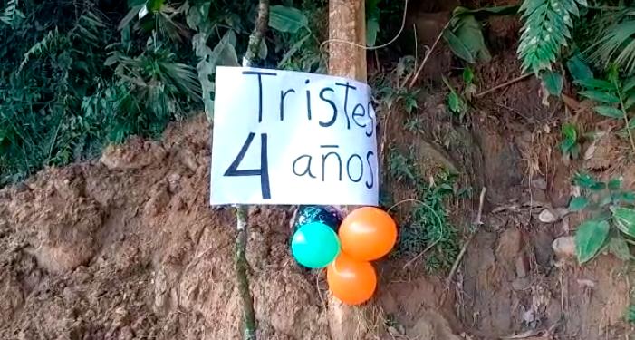 En Barbosa “celebran” con bombas los cuatro años de un deslizamiento 