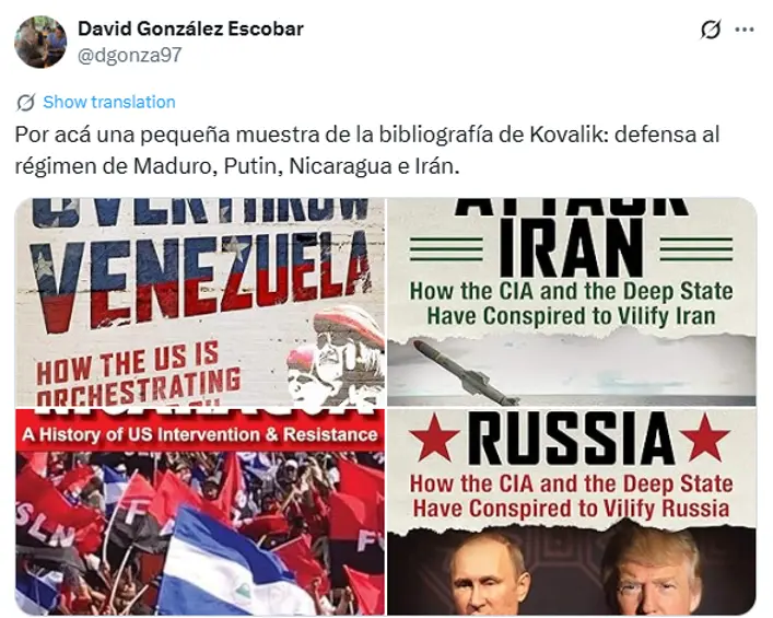 Kovalik defensa al régimen de Maduro. Foto: @dgonza97