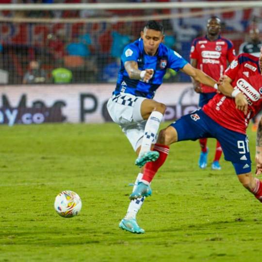 Desde el 17 de mayo Luciano Pons no marca goles con el DIM en la Liga. Ese día anotó en el 4-1 ante Unión. FOTO Camilo andrés suárez 