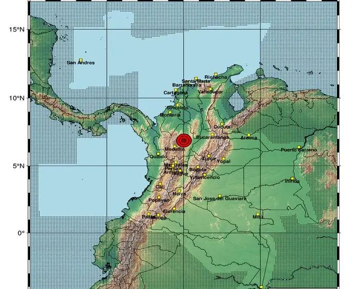 Según el SGC, la magnitud fue de 4.0 en la escala de Richter, profundidad superficial (menor a 30 kilómetros). FOTO: SGC.