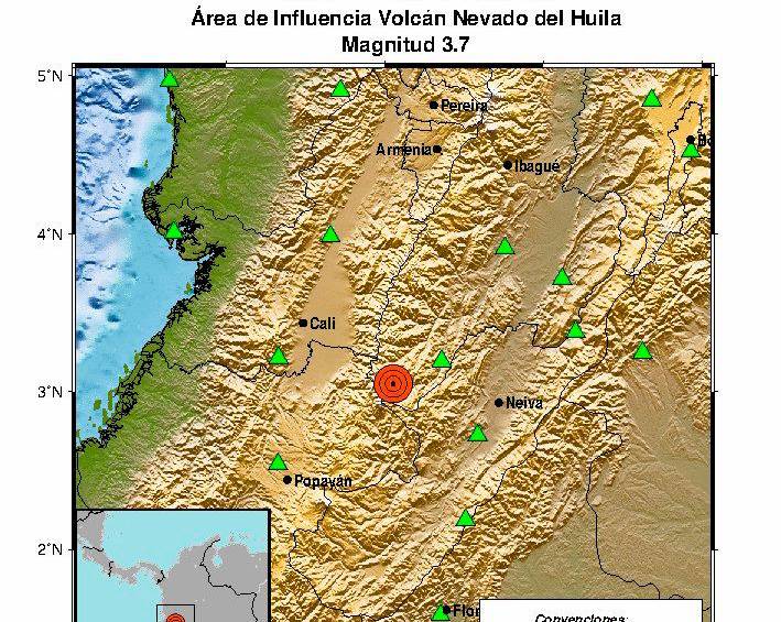 El sismo fue de magnitud 3.7 con epicentro en Planadas, Tolima FOTO CORTESÍA